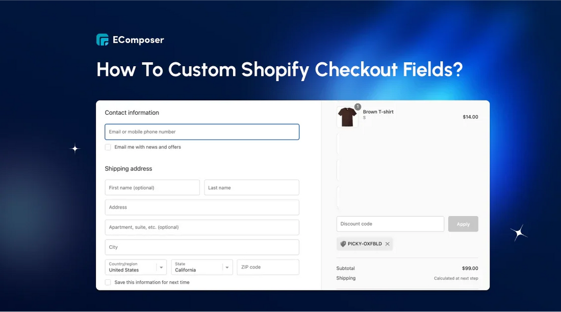How to custom Shopify checkout fields?