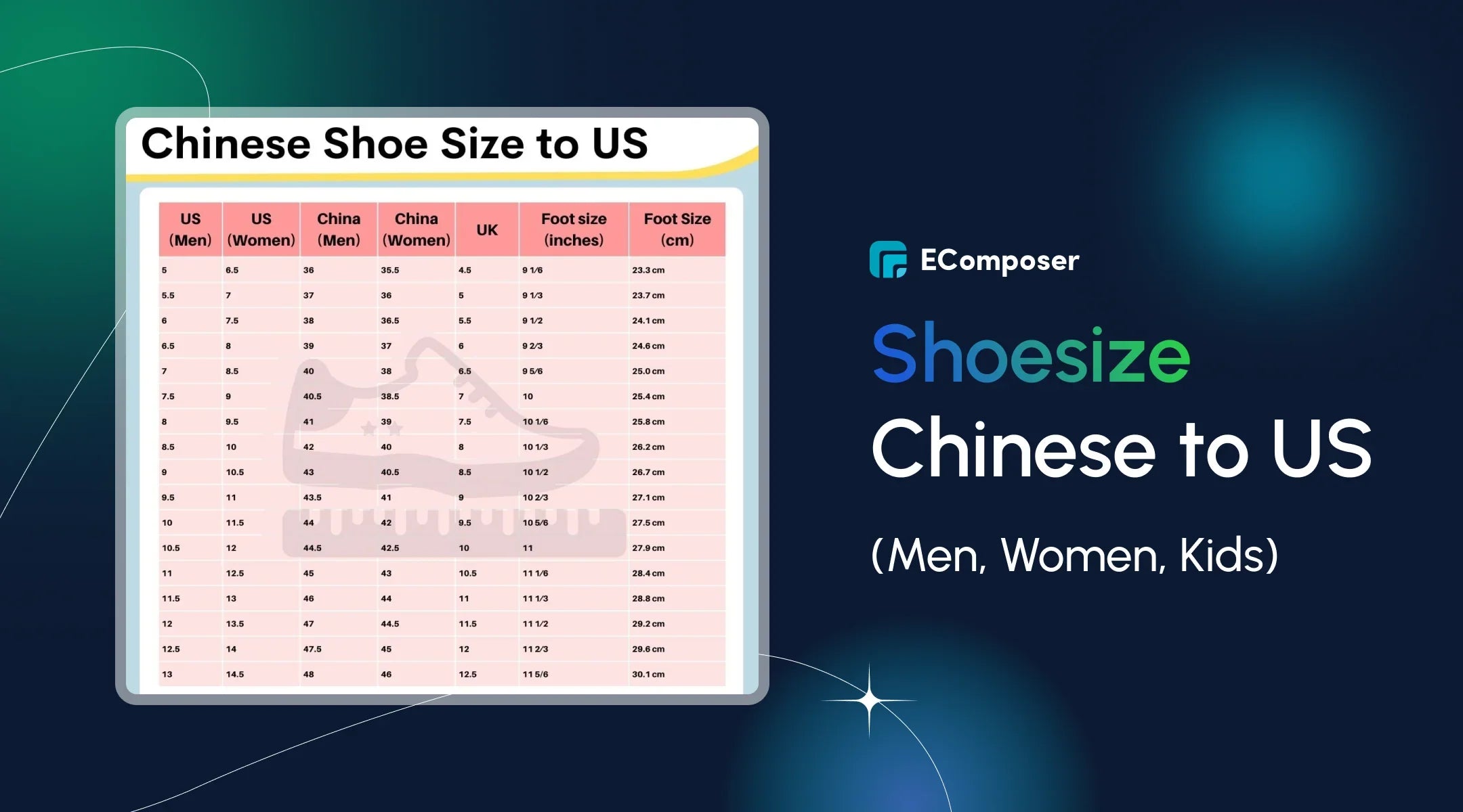 Chinese Kids Shoe Size Conversion Chart Chinese Children's