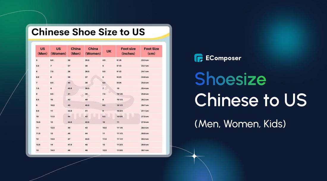 chinese shoe size to US