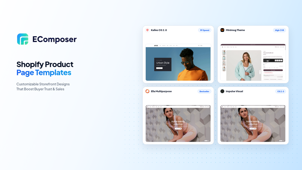 25 Best Shopify Product Page Templates for High Conversions (2026) - EComposer Guide