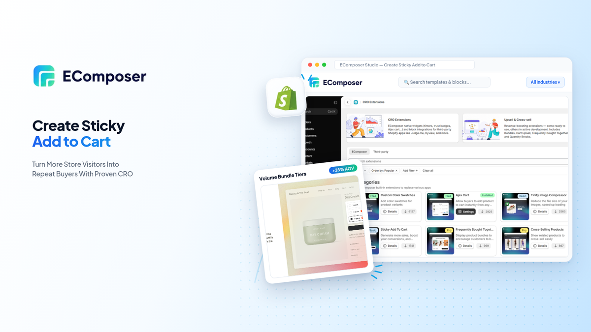 How To Create Sticky Add To Cart for Shopify Store - EComposer Guide