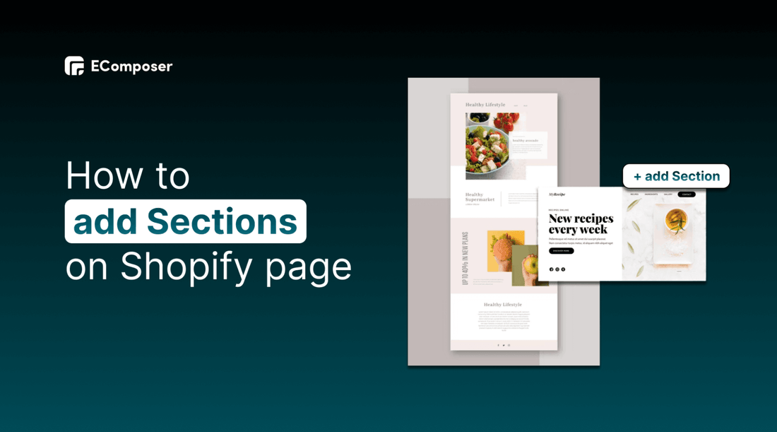 how to add sections on Shopify page