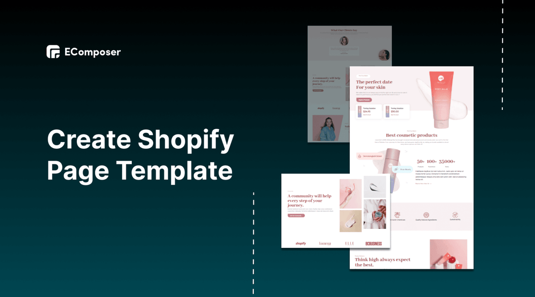 Shopify create page template