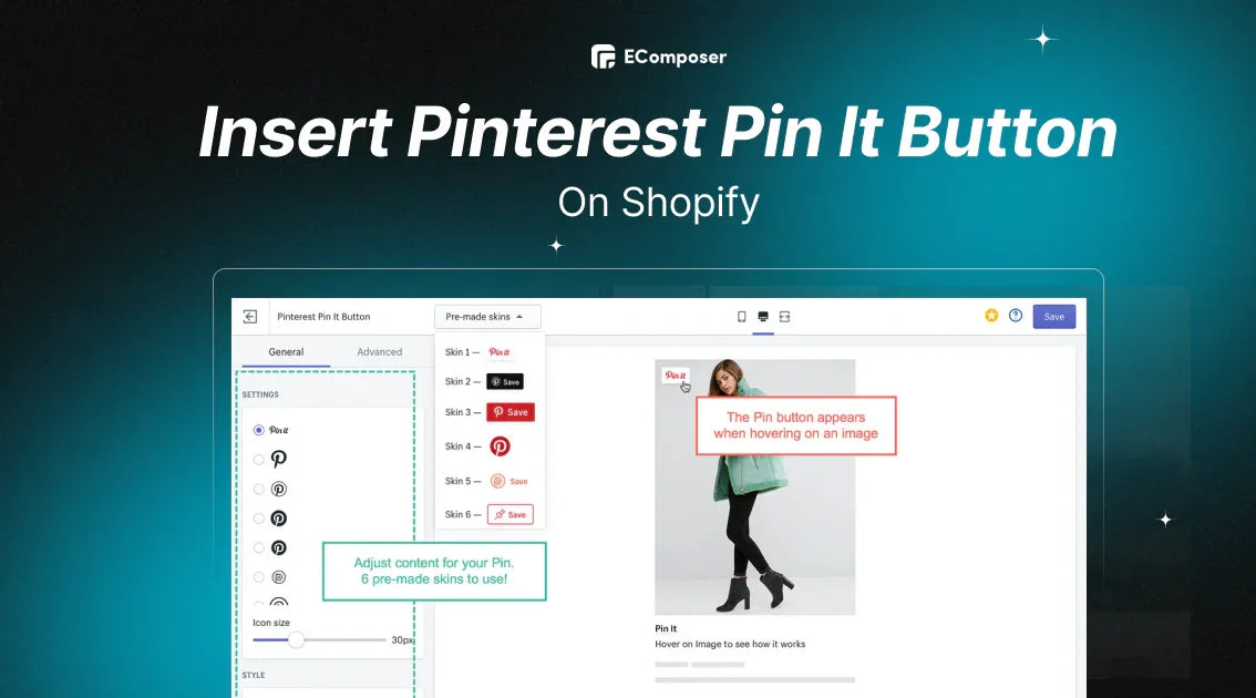 How To Insert Pinterest Pin It Button On Shopify? – EComposer