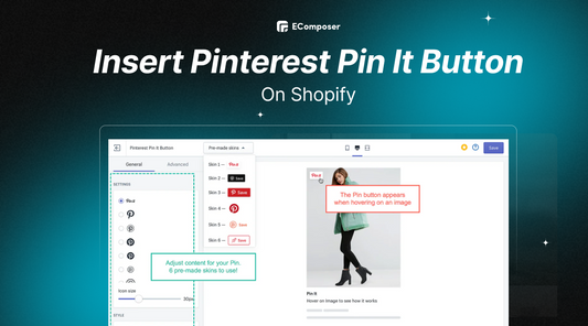 how to insert pinterest pin it button on Shopify