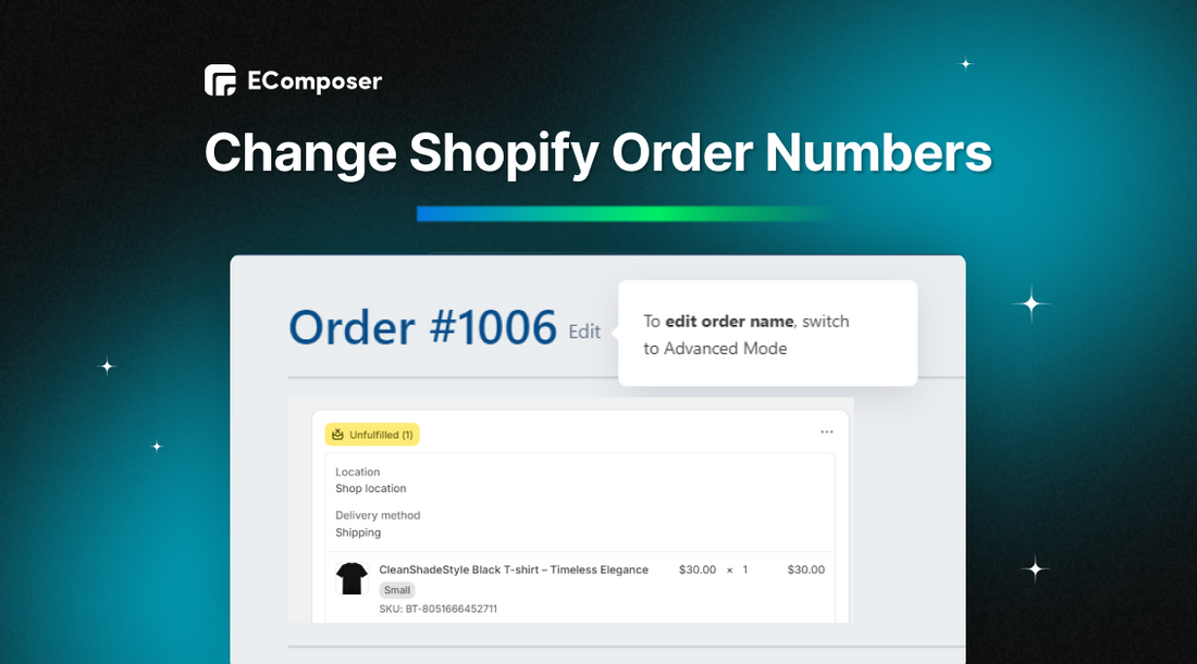 Change Shopify order numbers