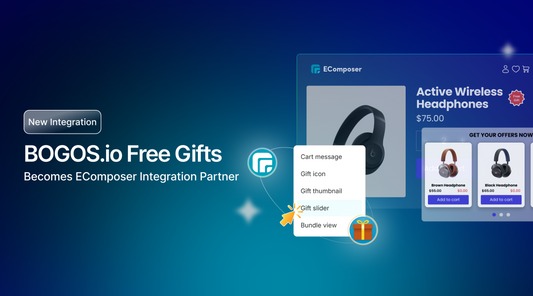 New Integration between BOGOS Free Gifts and EComposer Page Builder