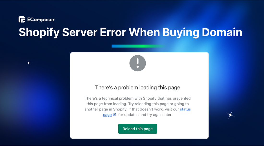 Shopify server error when buying domain