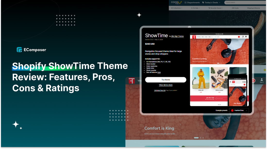 Shopify ShowTime Theme Review: Features, Pros, Cons & Ratings