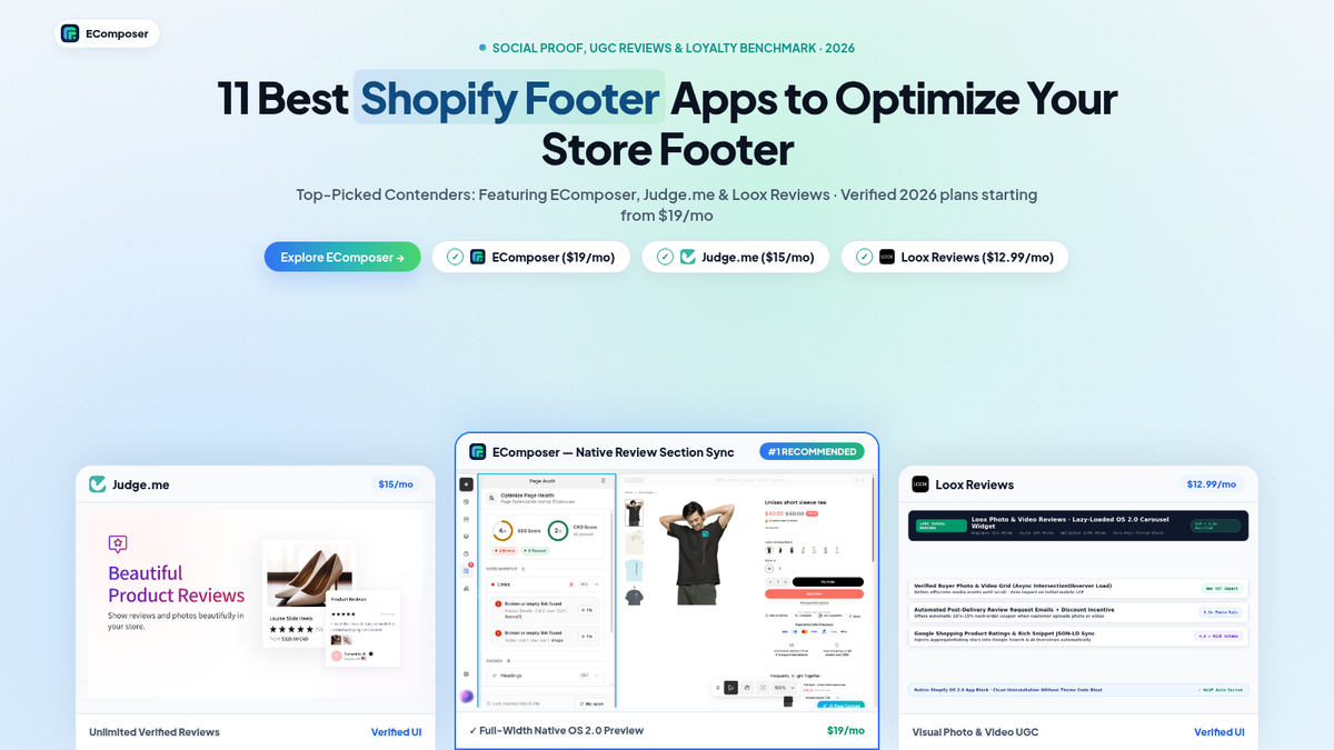 11 Best Shopify Footer Apps to Optimize Your Store Footer - EComposer Blog Guide