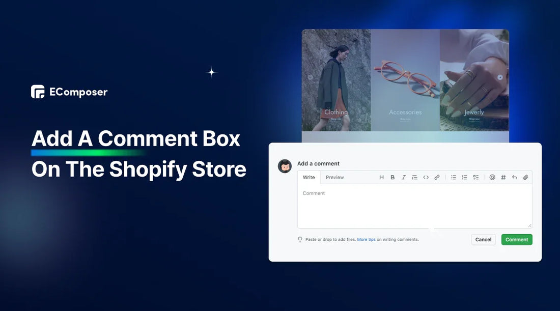 how to add a comment box on Shopify product page