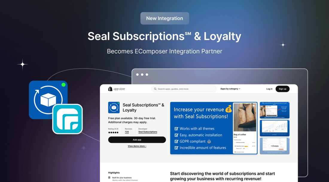 EComposer Integrates with Seal Subscriptions