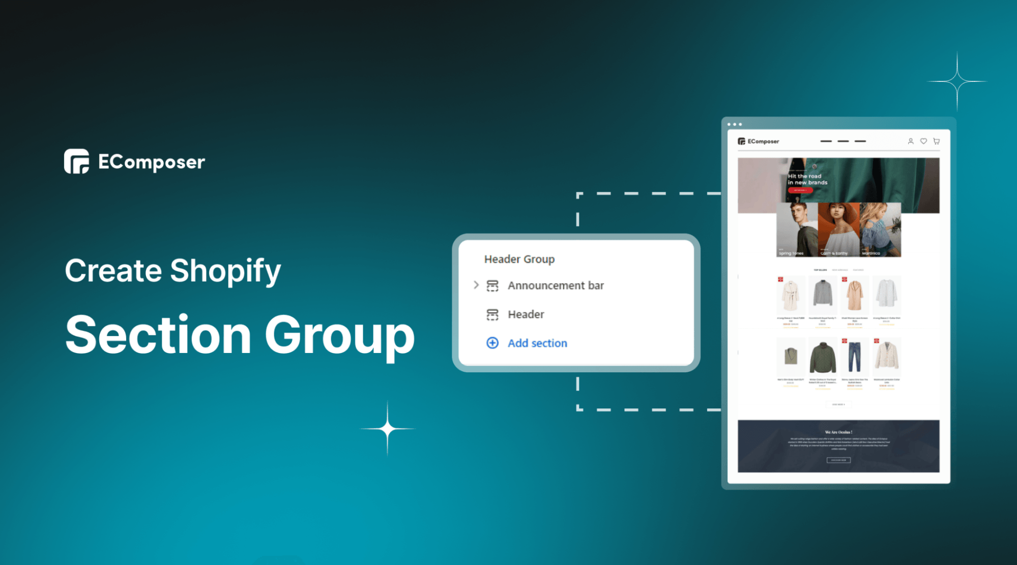 How to use Shopify section groups for theme customization – EComposer