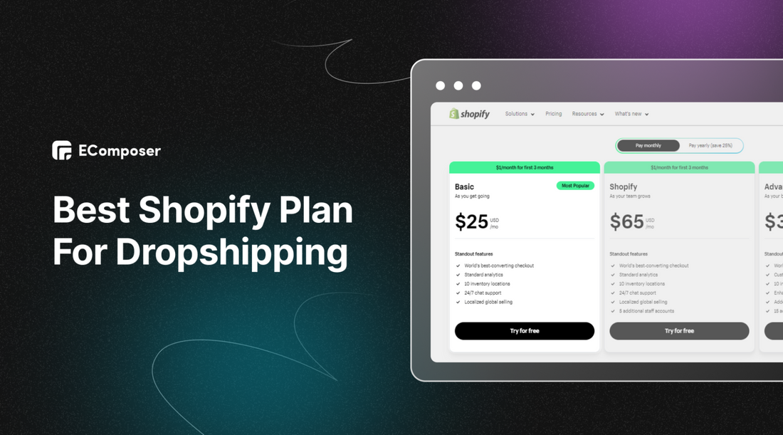 Best Shopify Plan For Dropshipping