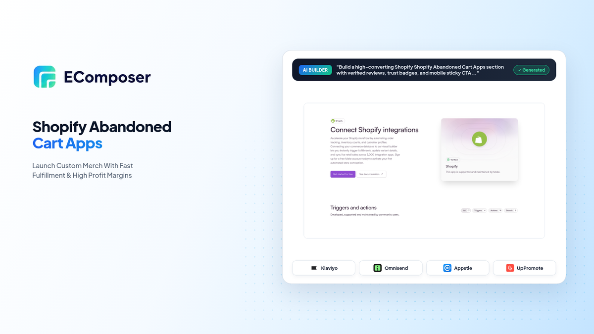 10+ Shopify Abandoned Cart Apps For Merchants - EComposer Guide
