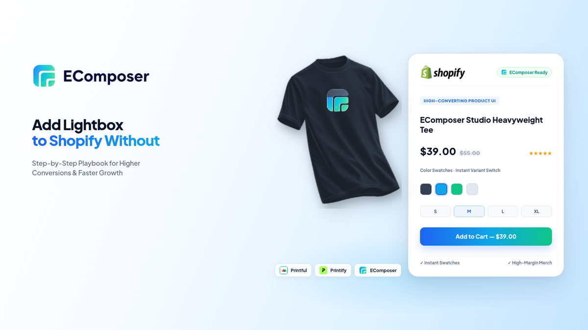 How to add LightBox to Shopify without coding - EComposer Guide